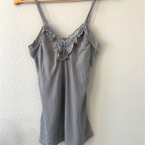 Lacey trimmed Tank top size Small